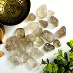 1/2 lb Smokey Quartz Tumbled Medium Gemstones - Polished Light to Dark Brown - Jewelry supplies