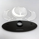 Acrylic Sphere Holder Crescent Moons - Tree of Life - (OF1-S1-B4)