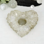 Heart Candle Holder Tumbled Stones - (RK6A)