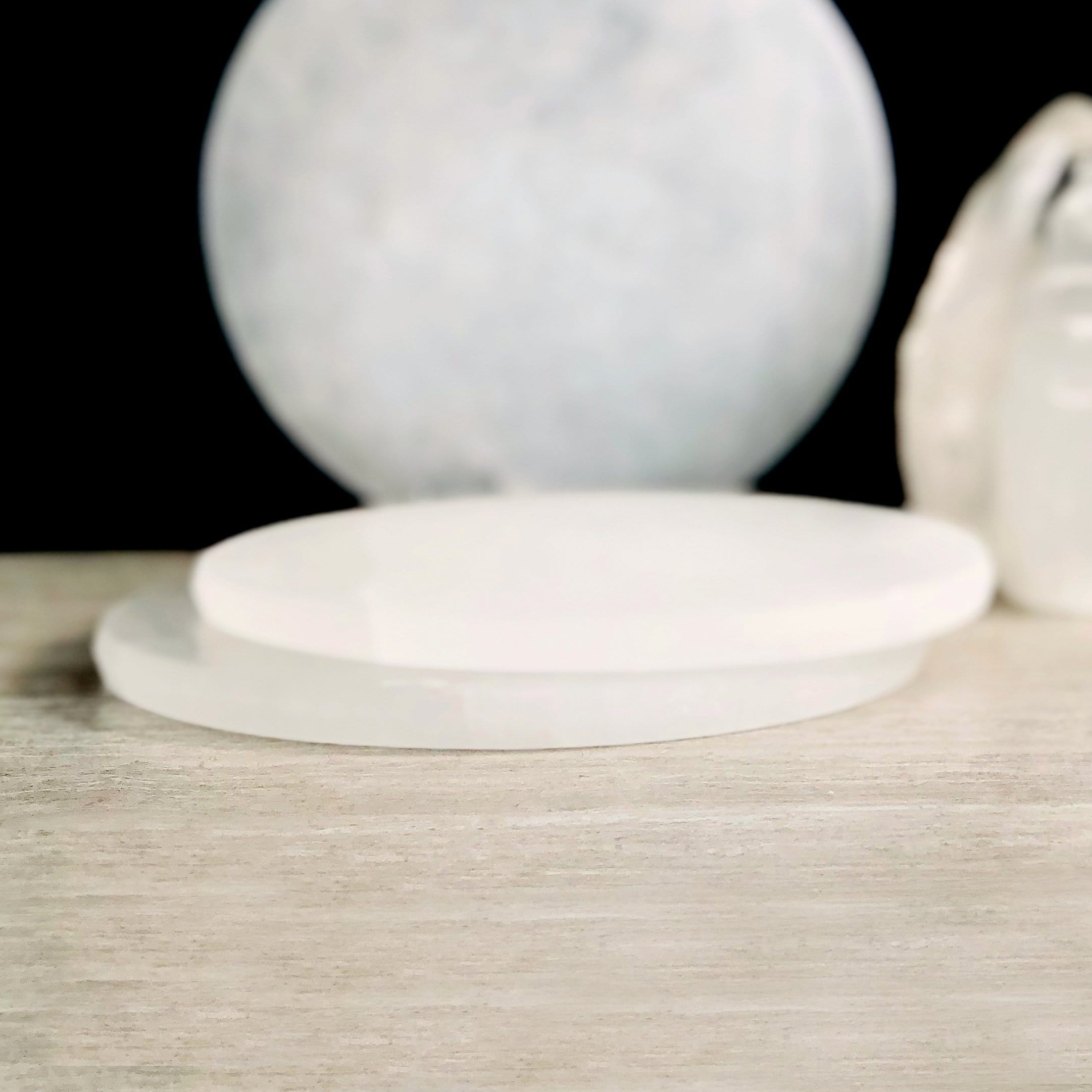 Selenite Charging Plate - Flat Round Stone - BY SIZE (RK5)