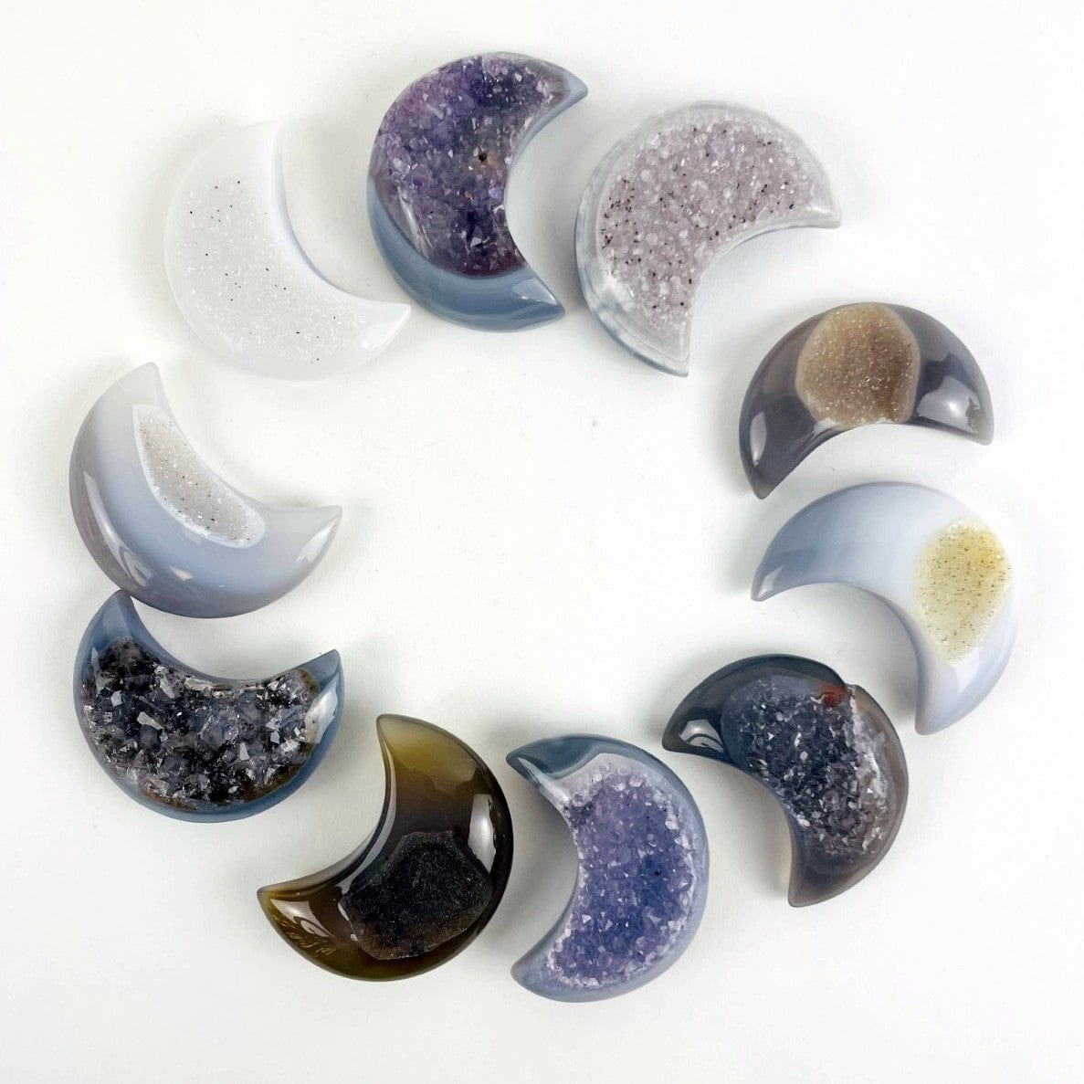 Druzy Moon- Natural Agate