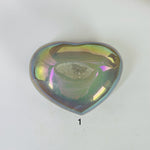 Angel Aura Agate Crystal Puffy Heart YOU CHOOSE