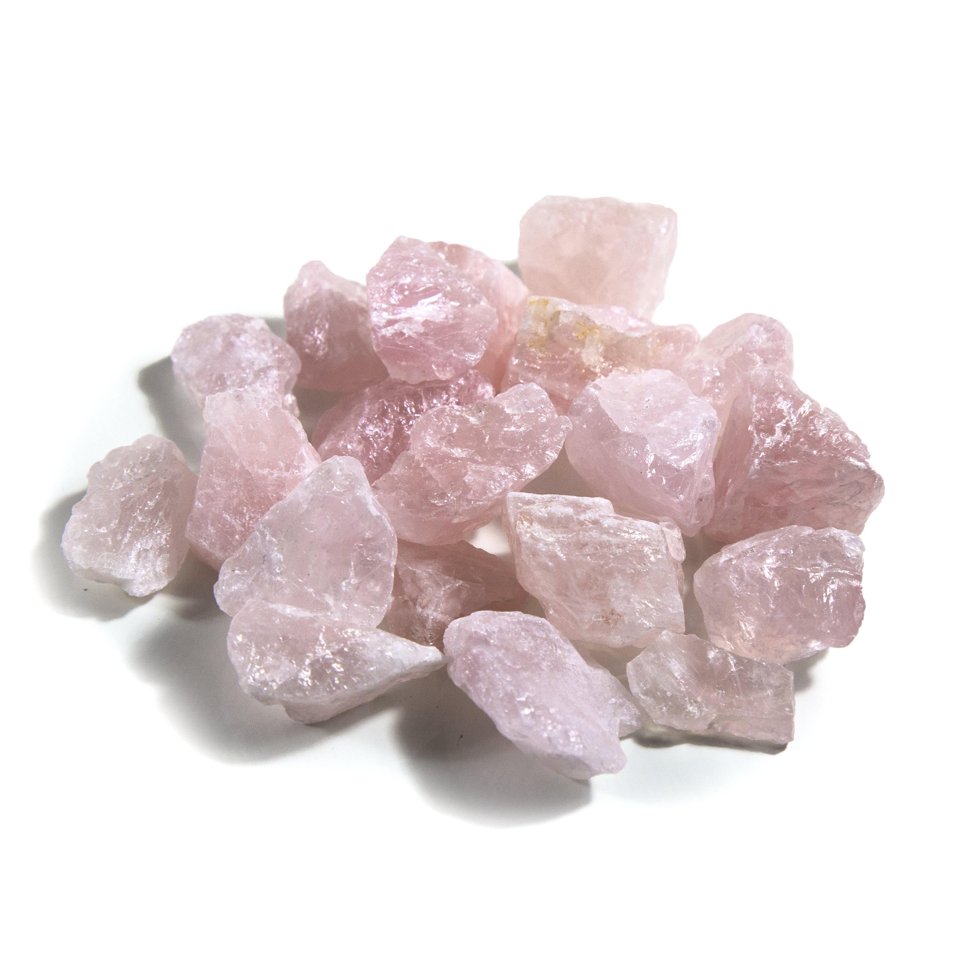 Rose Quartz Rough Stones - 1 lb Bag - Raw Chunks Rough Stone - Pink Stones (TS-171)