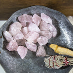 Rose Quartz Rough Stones - 1 lb Bag - Raw Chunks Rough Stone - Pink Stones (TS-171)