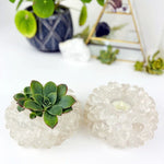 Tumbled Crystal Candle Holder - YOU CHOOSE Stone and Size (RK6A)