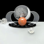 Acrylic Sphere Holder Crescent Moons - Tree of Life - (OF1-S1-B4)