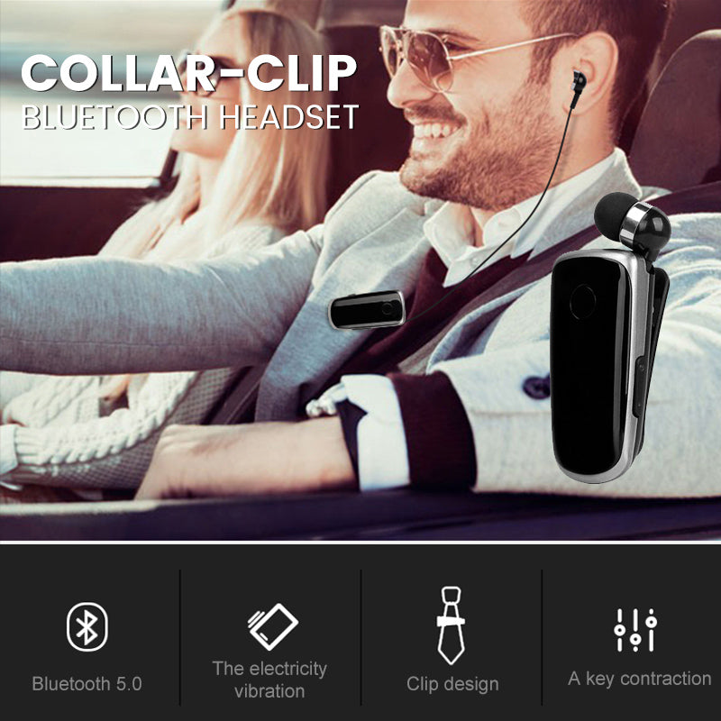 Collar-clip Bluetooth Headset