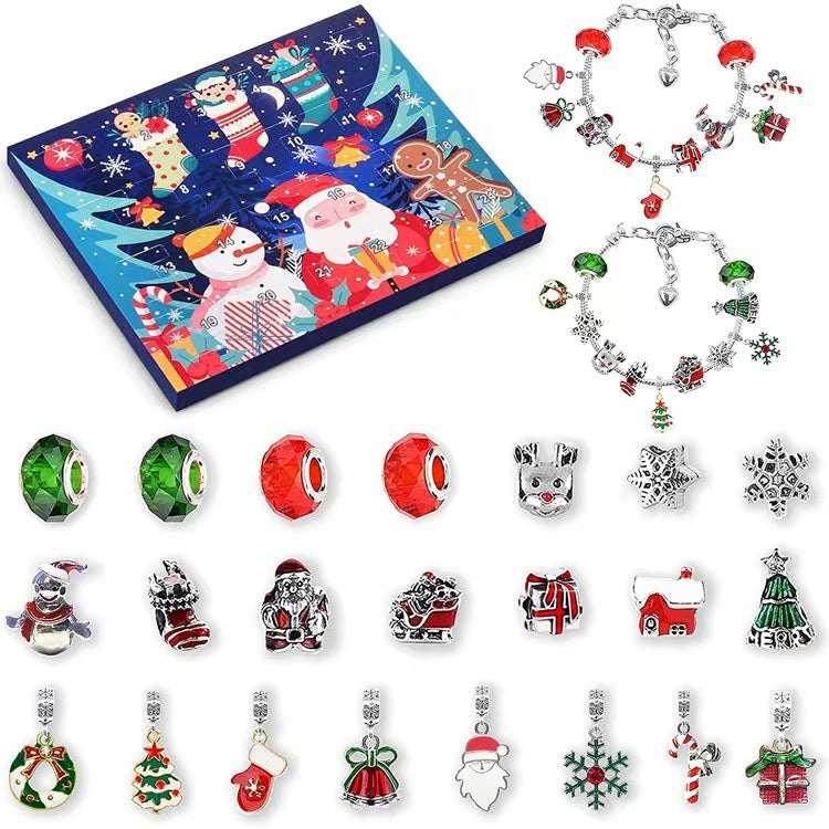 DIY 24 Days Christmas Countdown Calendar Bracelets Set