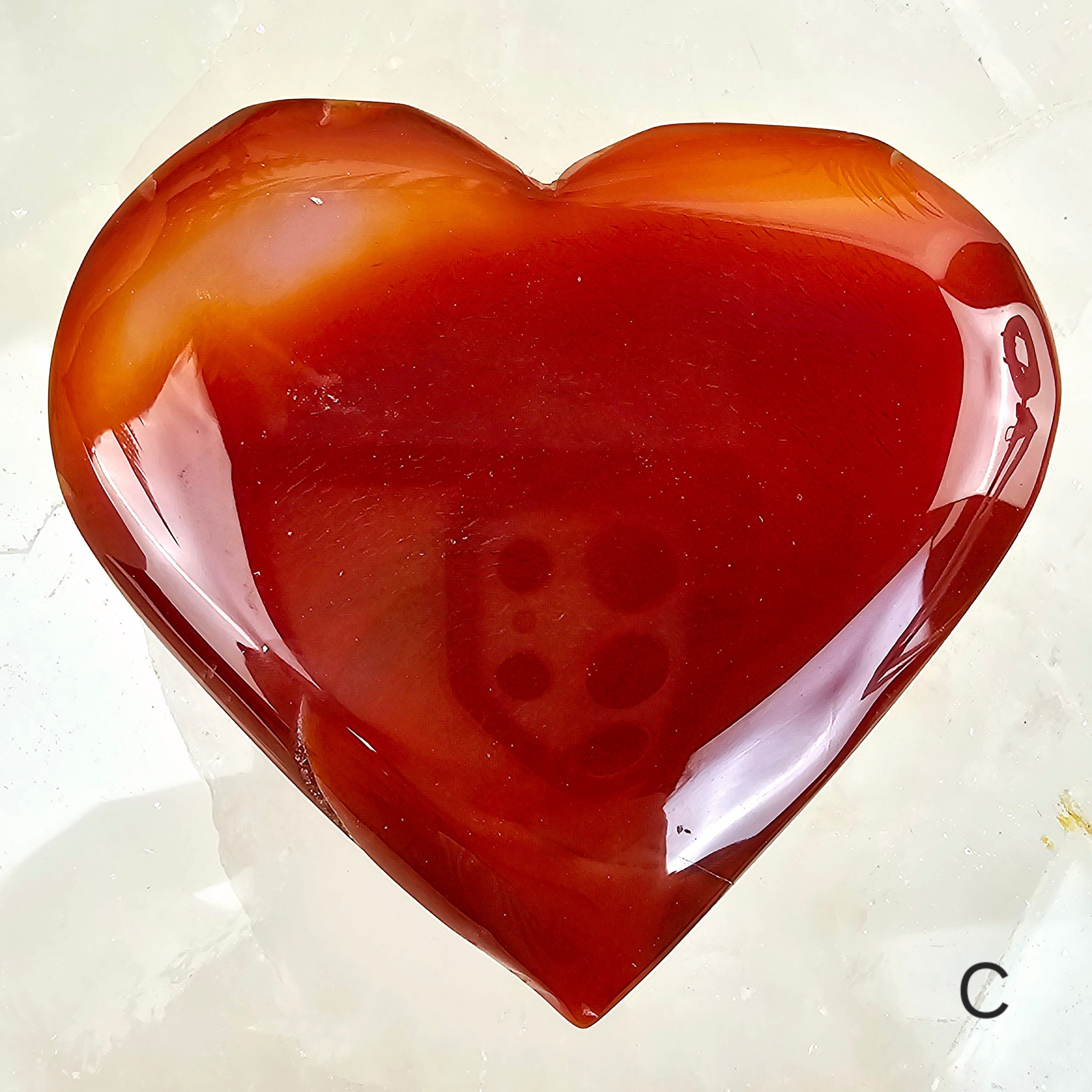 Carnelian Crystal Hearts - You Choose