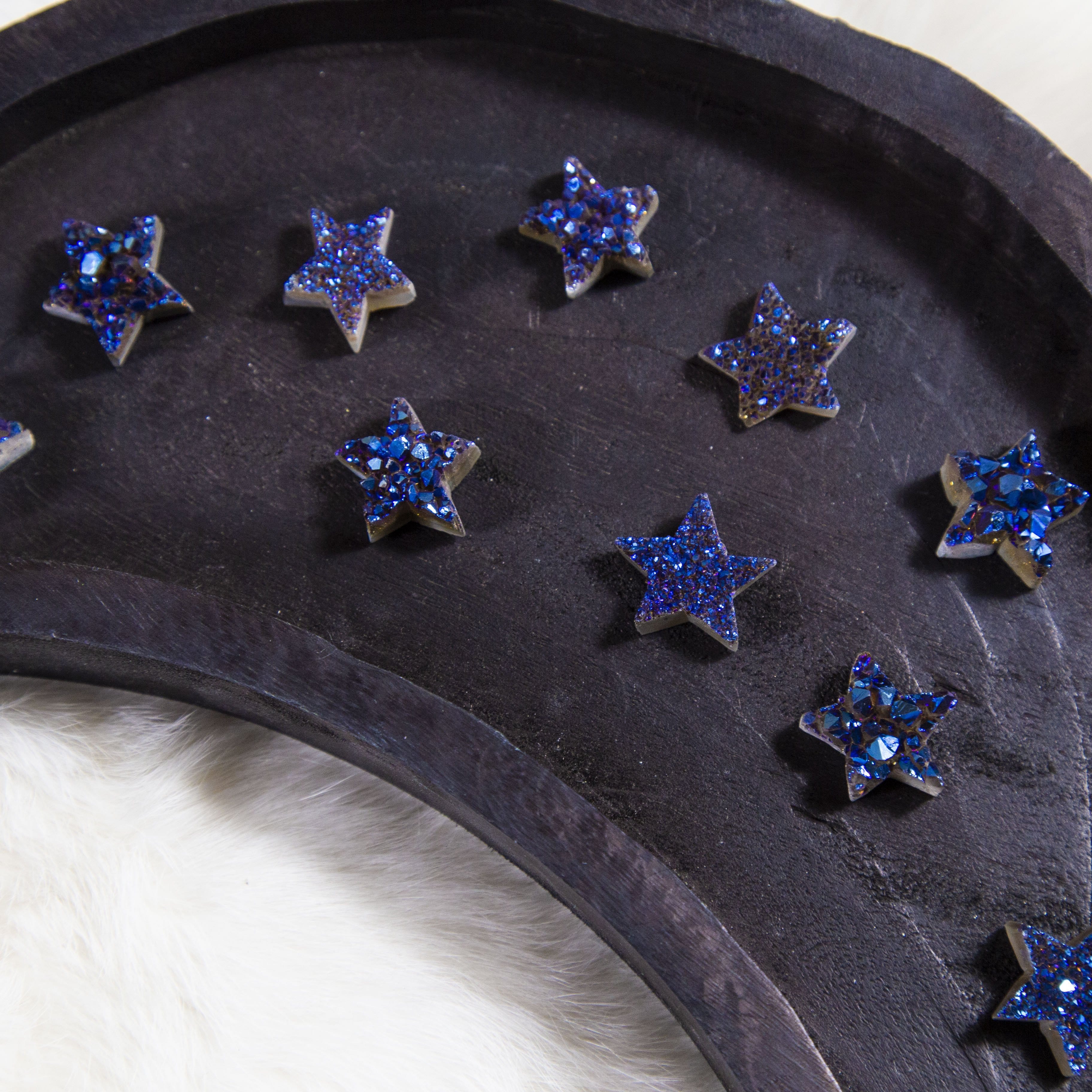 Druzy Star Titanium Blue Star (RK36B4-08)