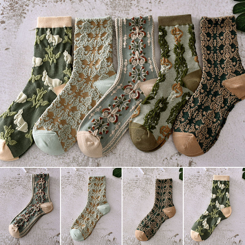 Women's Floral Cotton Socks