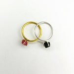 Gemstone Ring ~ Watermelon Tourmaline Stone ~ Choose Gold or Silver (S14B14)