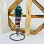 Fluorite Crystal Point with Stand AS IS