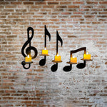 Black Music Note Wall Sconce