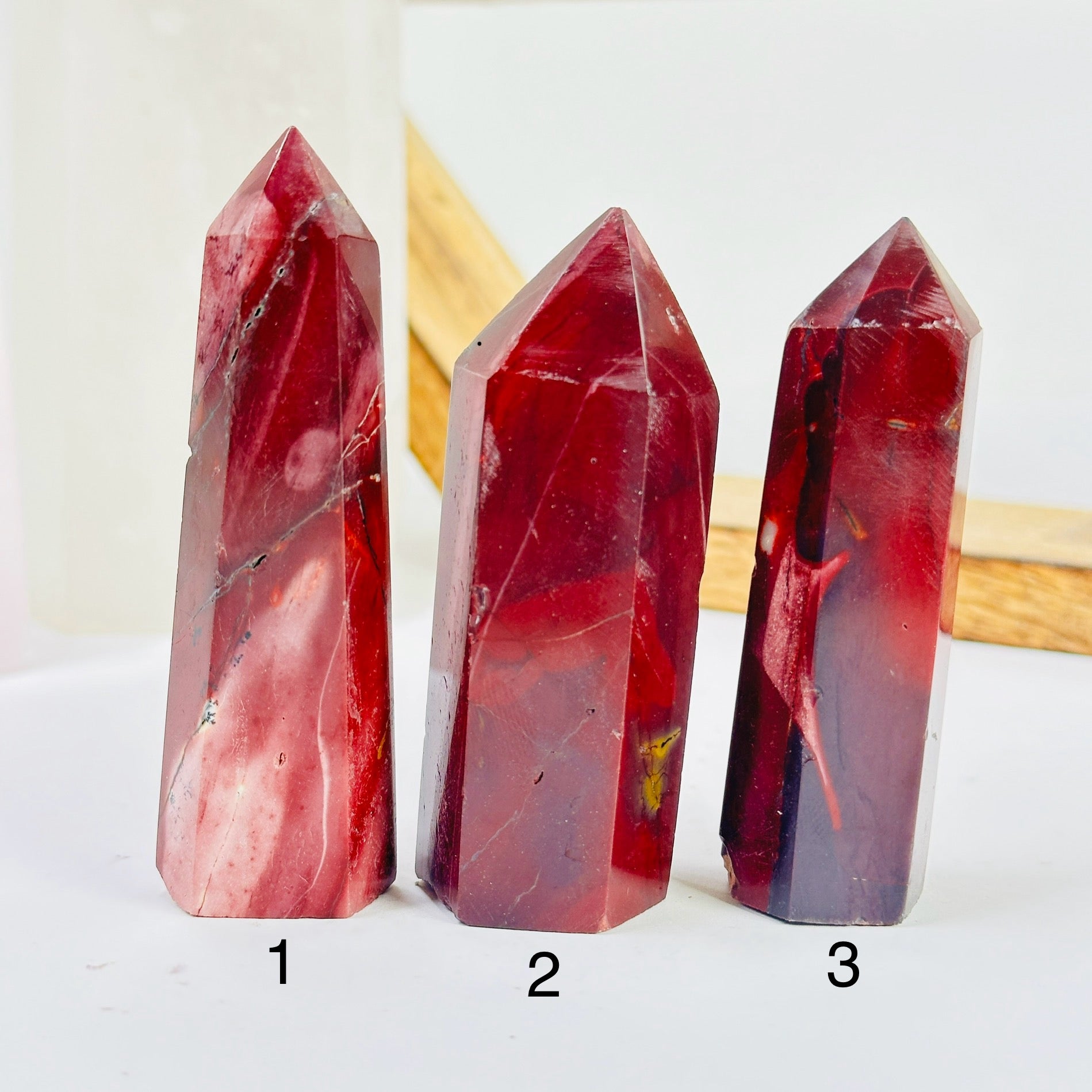 Mookaite Polished Crystal Point AS IS YOU CHOOSE #4