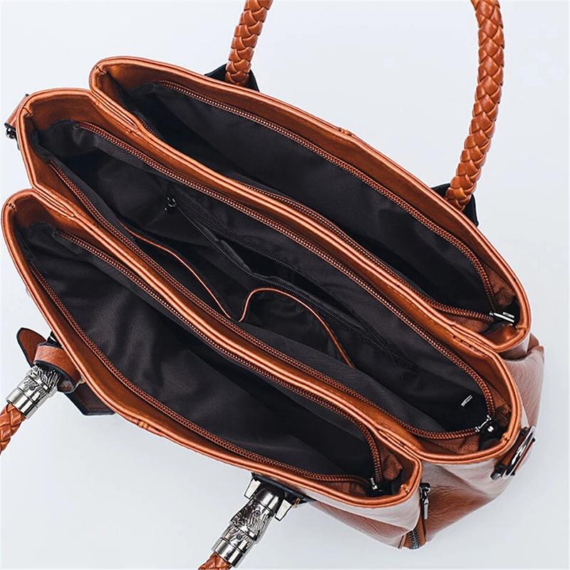 Boston leather handbag for women