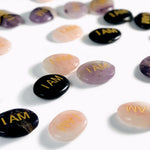 Pocket Stone "I AM" Palm Stone Crystal Worry Stone