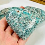 Amazonite Polished Crystal Heart YOU CHOOSE #3