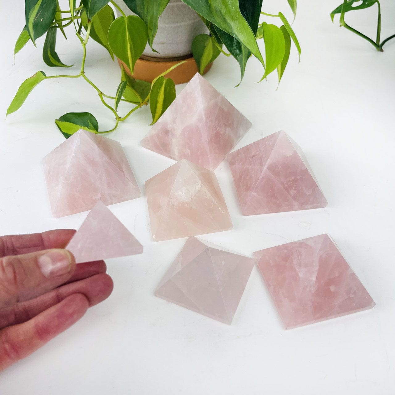 Rose Quartz Pyramids - BY WEIGHT (OF1-S25)