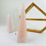 Large Rose Quartz Polished Crystal Tower Obelisk AS IS YOU CHOOSE