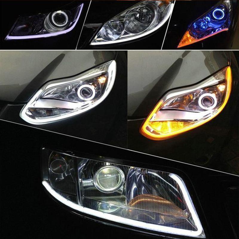 Flexible DRL LED Night & Daytime Running Light Strip (No Disassembling Needed)