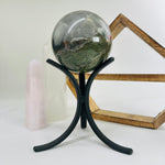 African Bloodstone Polished Crystal Ball with Stand OOAK