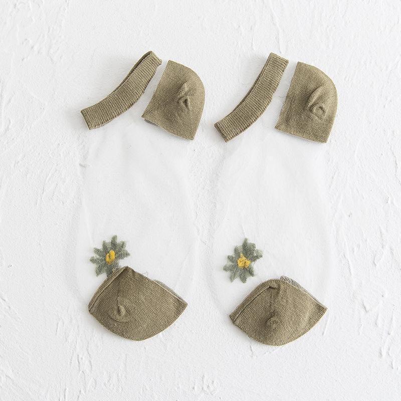 Translucent Daisy Socks, 5 pairs