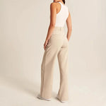 High Waist Tailored Wide Leg Pants