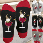 Gnome Wine Glass Unisex Crew Socks