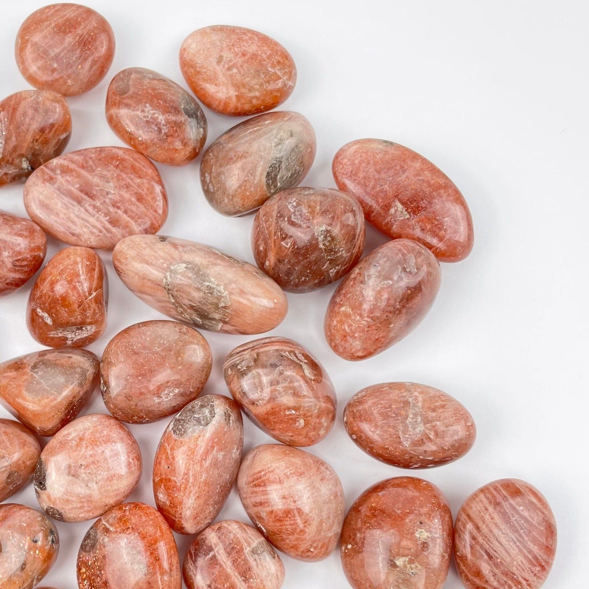 1/2 pound Golden Sunstone Tumbled Stones - Large