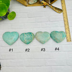 Polished Amazonite Heart - YOU CHOOSE