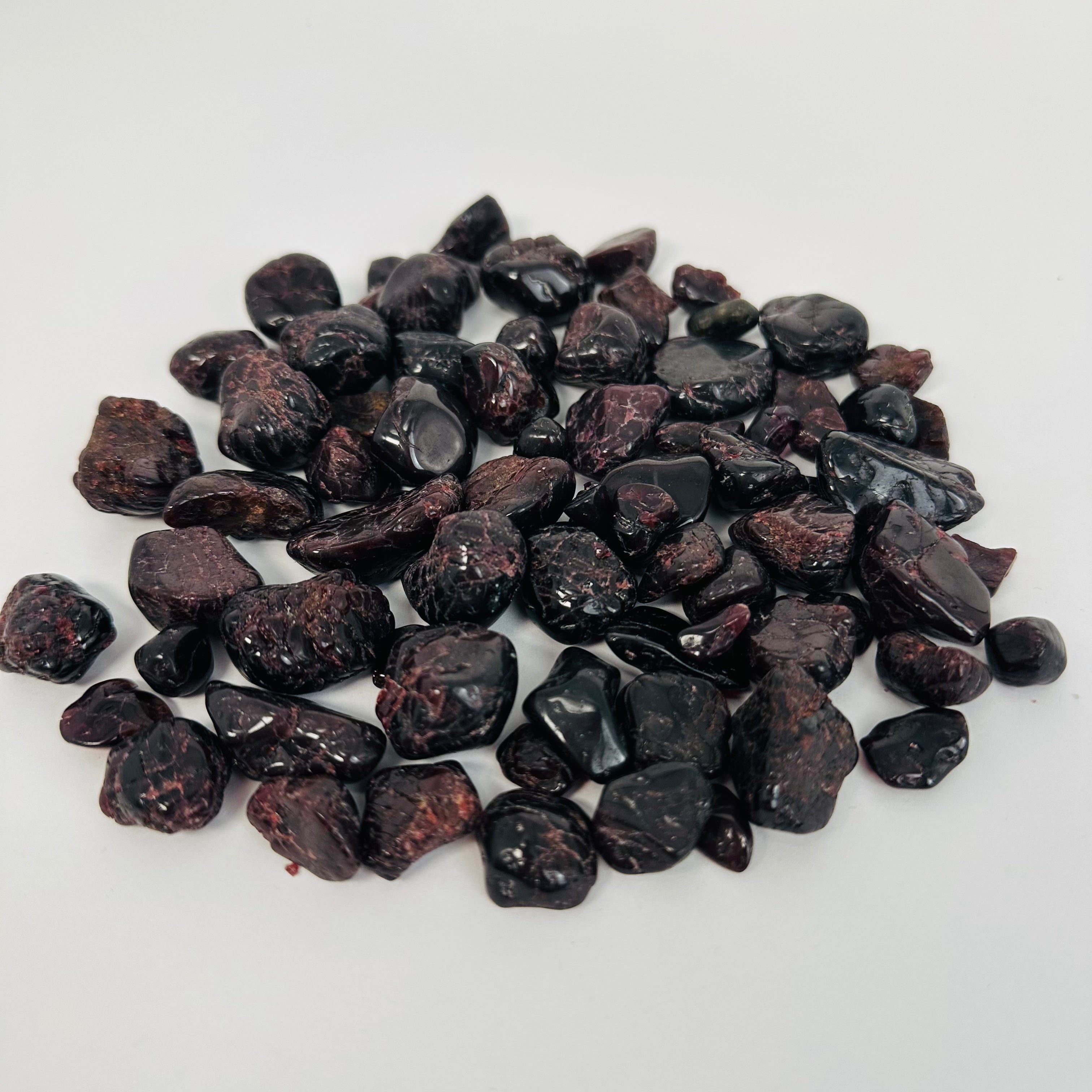 Garnet Small Tumbled Stones - 1 Pound Bag