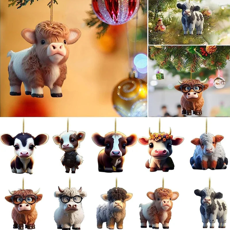 Cartoon Cow Decorative Ornament