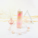 Angel Aura Rose Quartz Tower - Crystal Tower