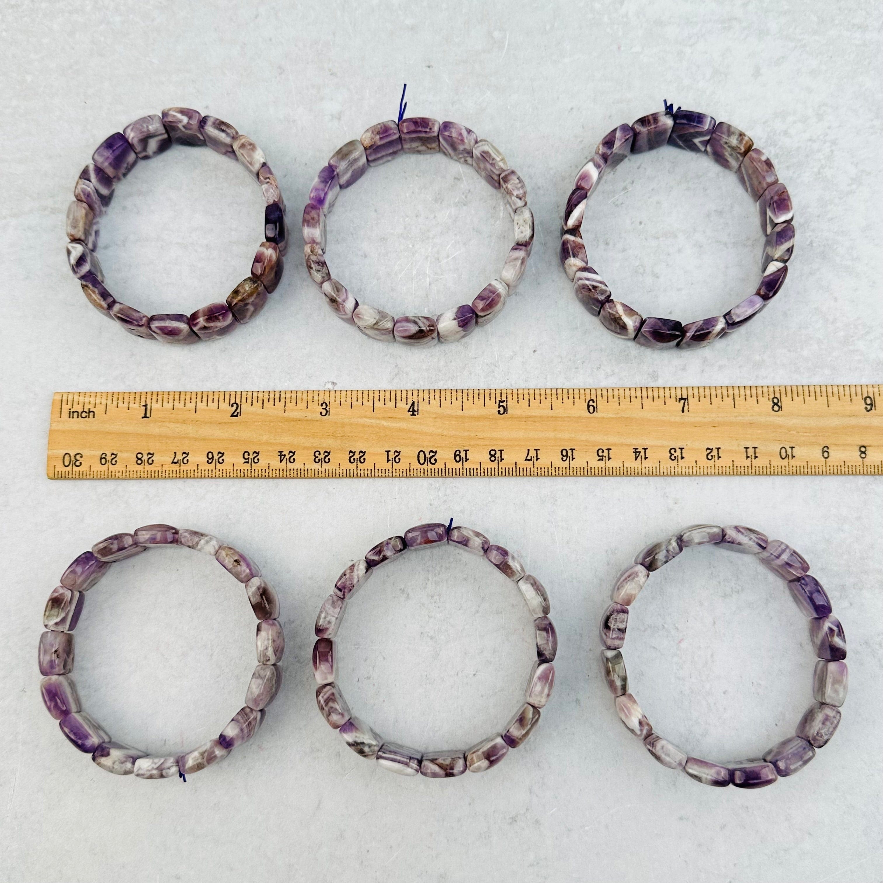 Chevron Amethyst Crystal Bracelet