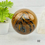 Tigers Eye with Hematite Polished Spheres - You Choose -