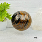 Tigers Eye with Hematite Polished Spheres - You Choose -