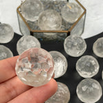 Crystal Quartz Faceted Sphere - By weight -