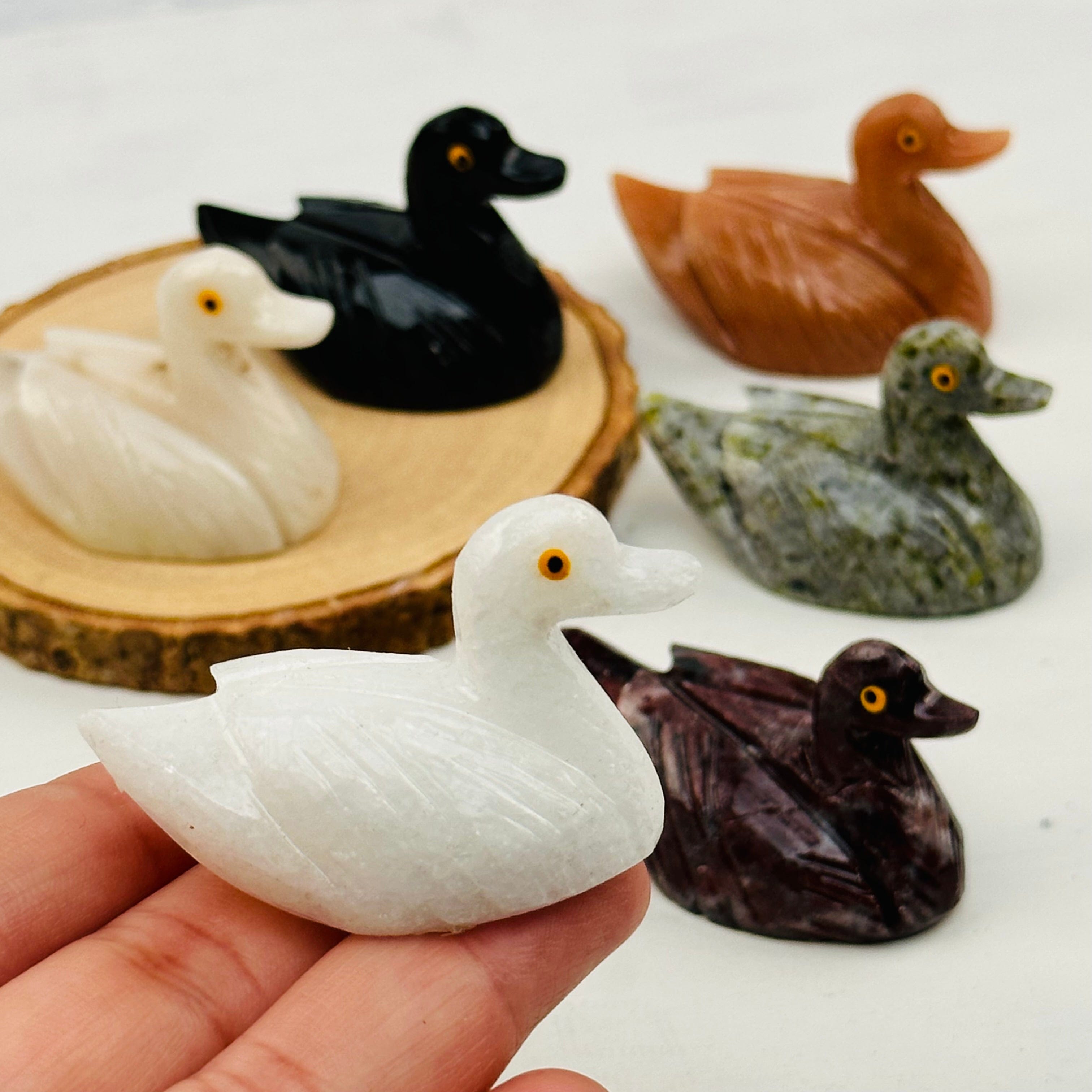 Carved Crystal Duck