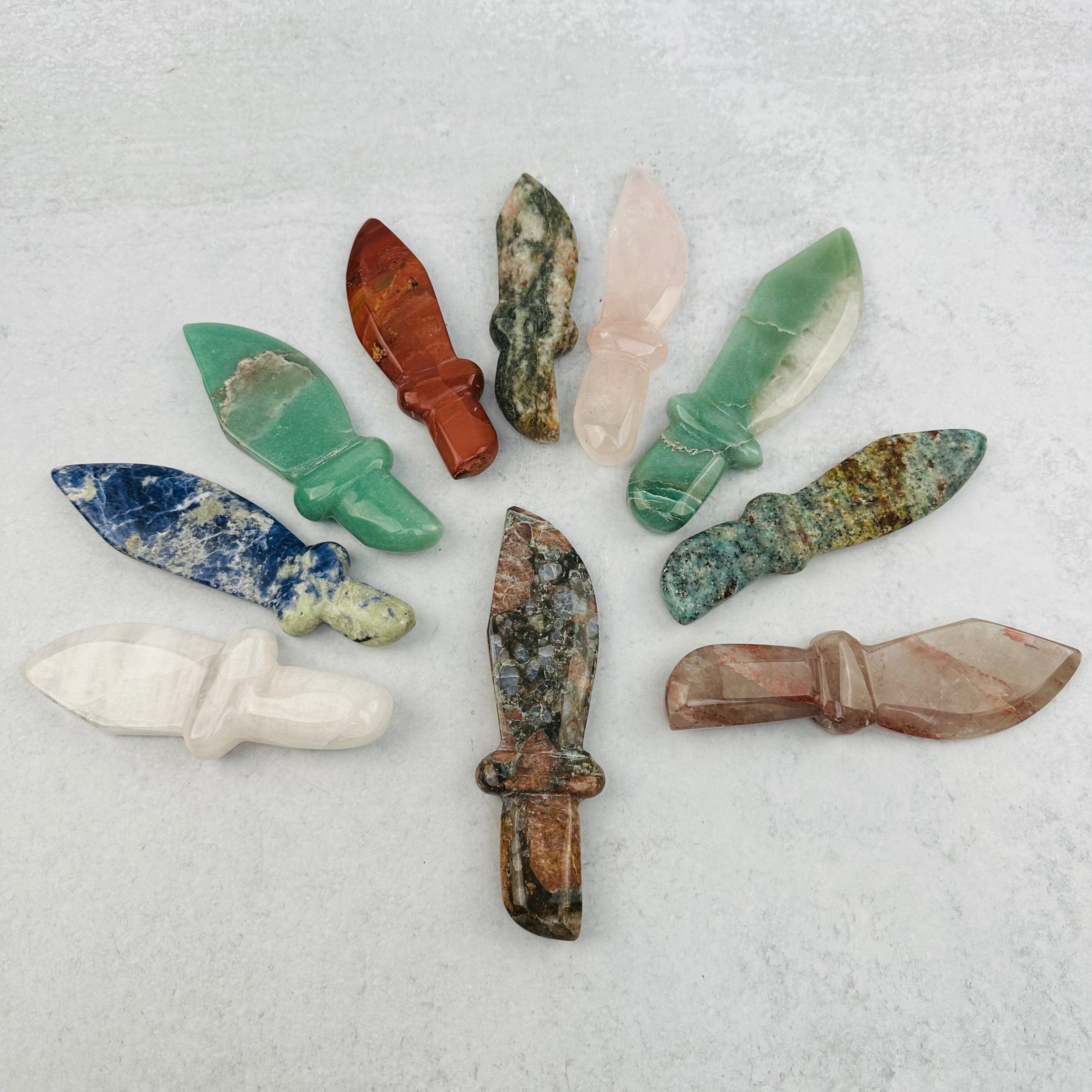 Crystal Gemstone Knives -Medium