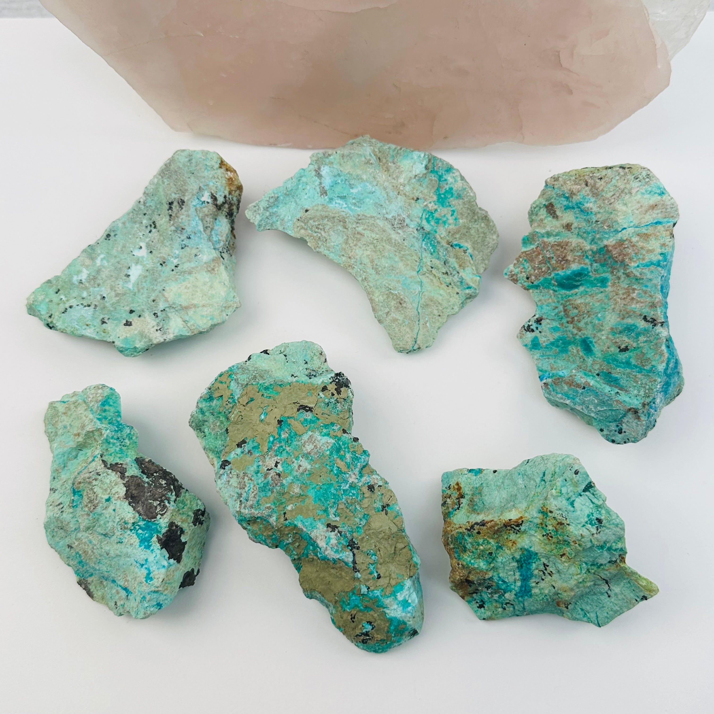 AAA Quality Rough Turquoise with Chrysocolla Crystal - Rare Find!