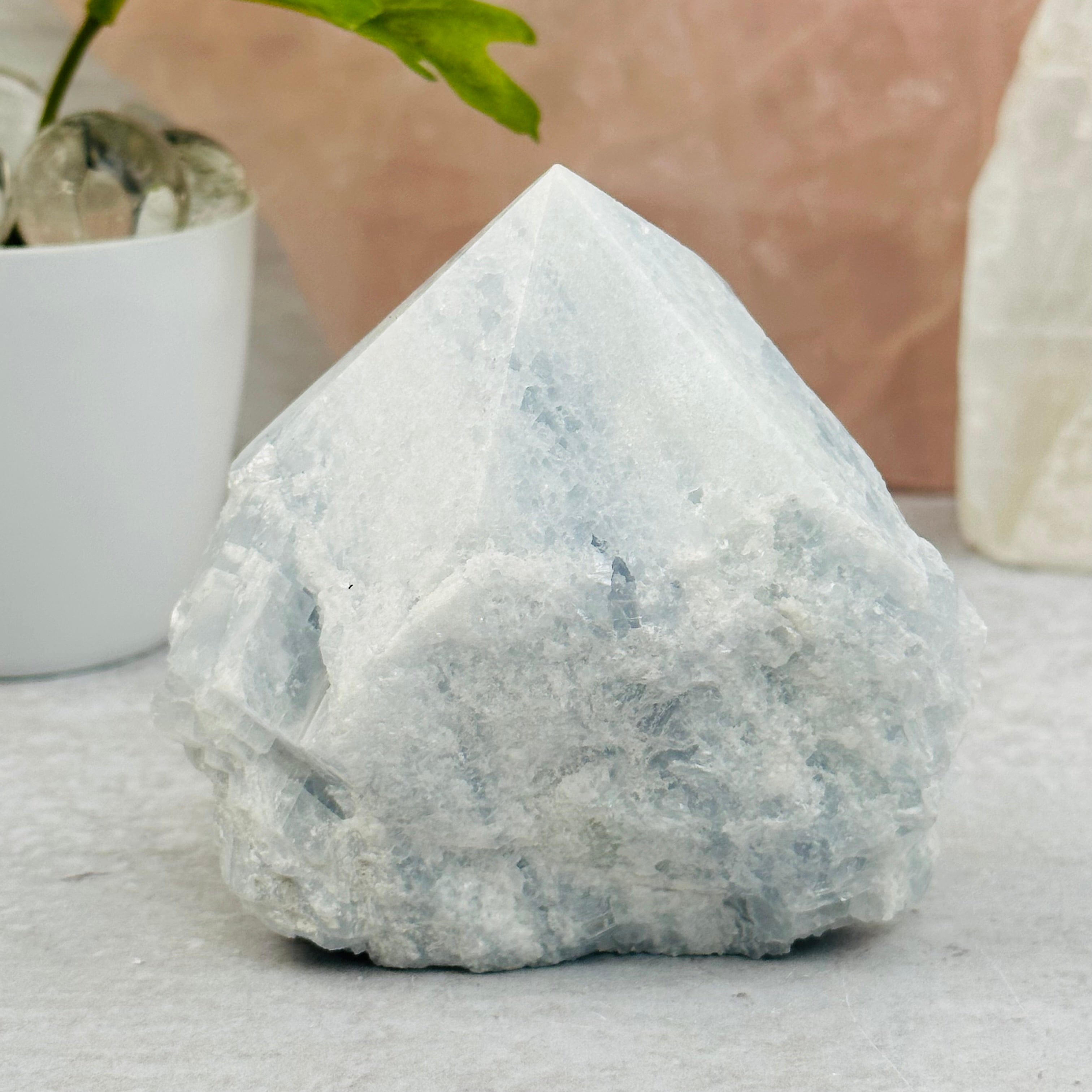 Blue Calcite Semi-Polished Points - By Weight