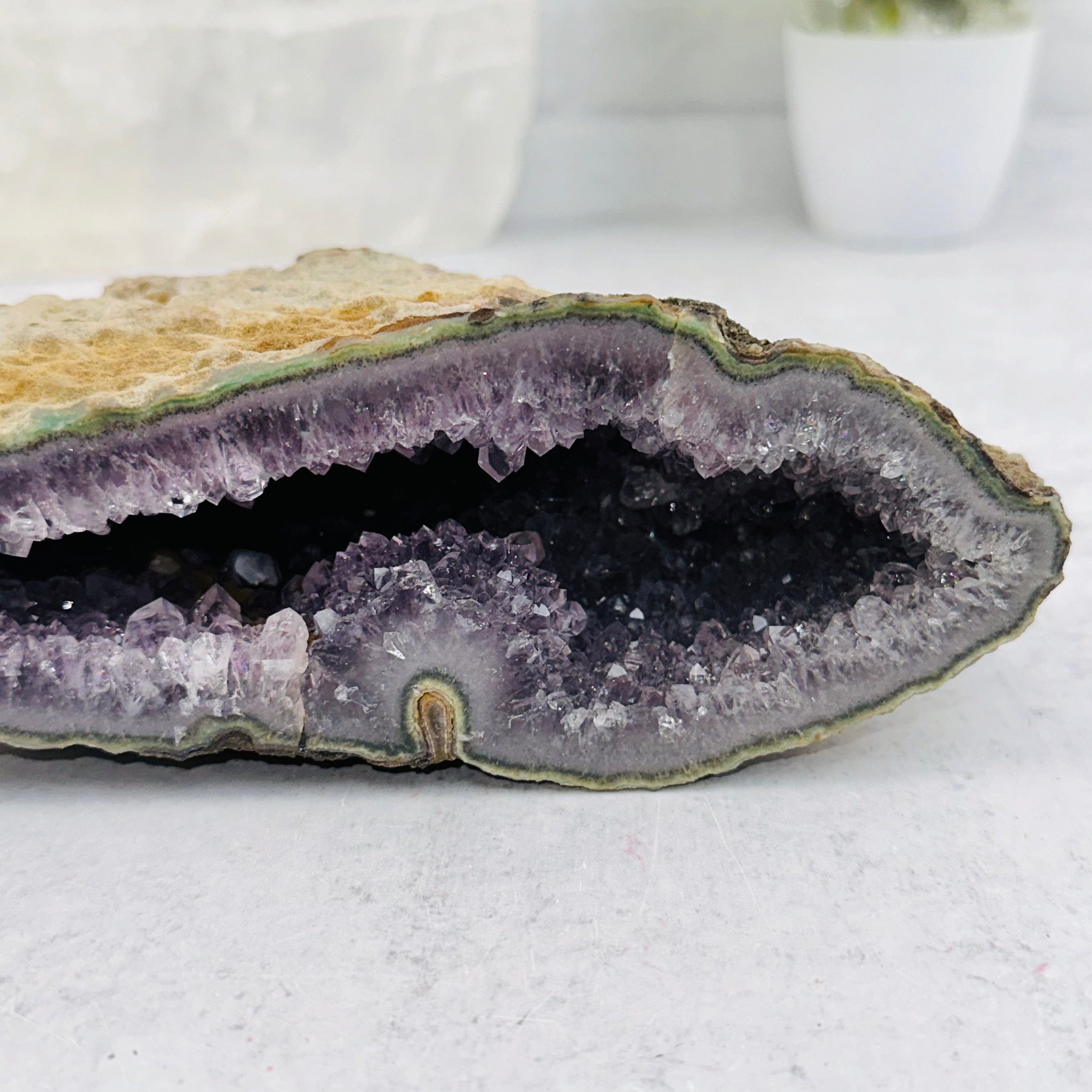 Amethyst Agate Geode - Crystal Decor -