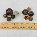 5pc Lodolite Crystal Spheres Bulk Crystals