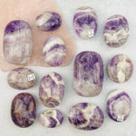 Chevron Amethyst Palm Stones - Polished Pocket Stone - By Weight -