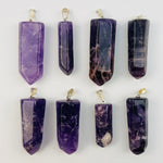 Amethyst Crystal Polished Point Pendant Charm