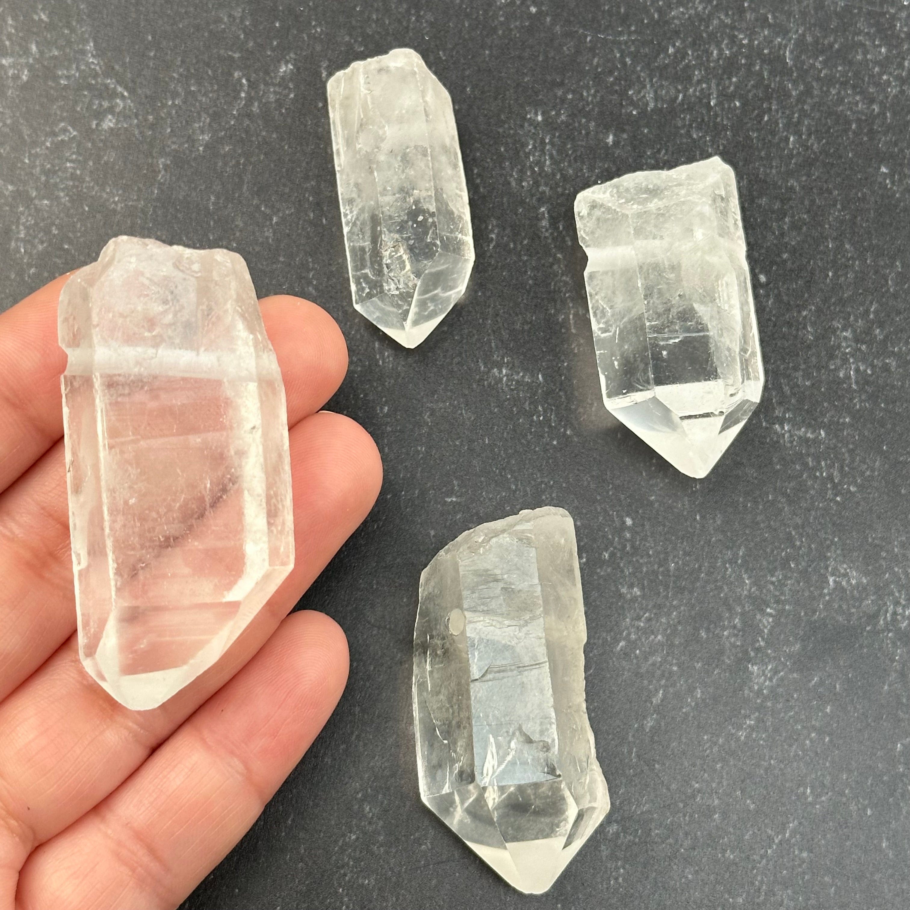 Crystal Quartz Point Rough Jumbo Size - Drilled