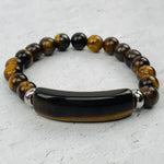 Gemstone Bar Bracelet with Silver Spacer - You Choose Style