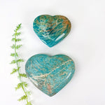 Amazonite Polished Heart - By Weight