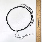 Black Obsidian Mala Bead Adjustable Necklace